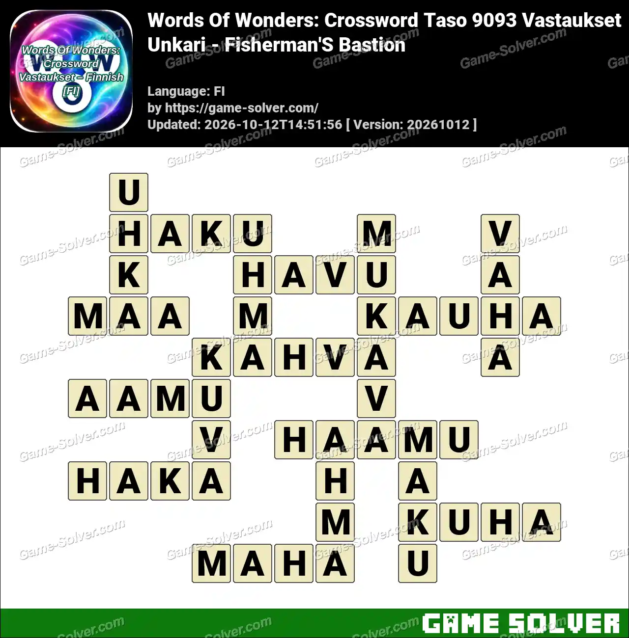 Words Of Wonders: Crossword Taso 9093 Vastaukset – Unkari – Fisherman’S Bastion
